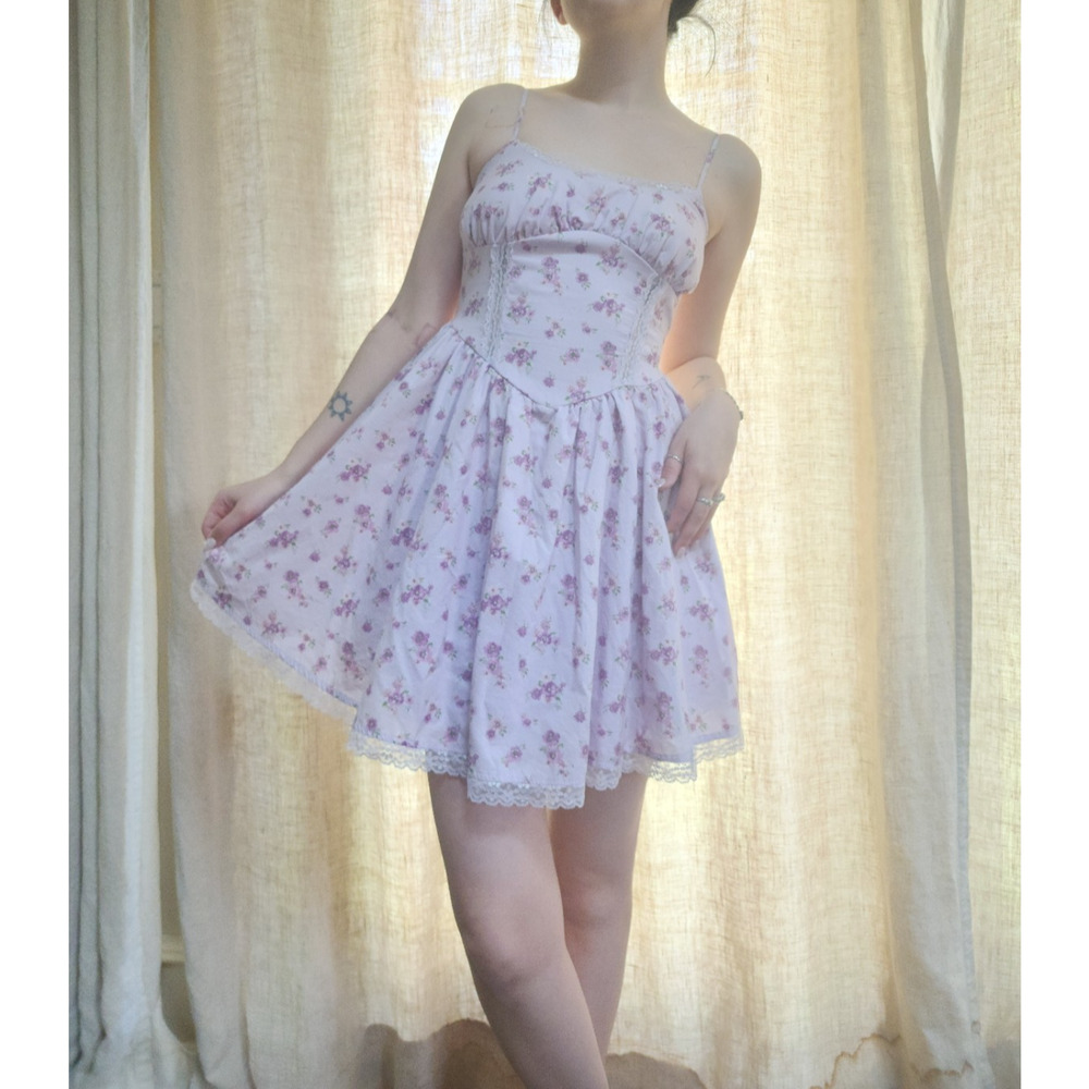 AEROPOSTALE Floral Mini Sun Dress Size xs - Picture 3 of 7